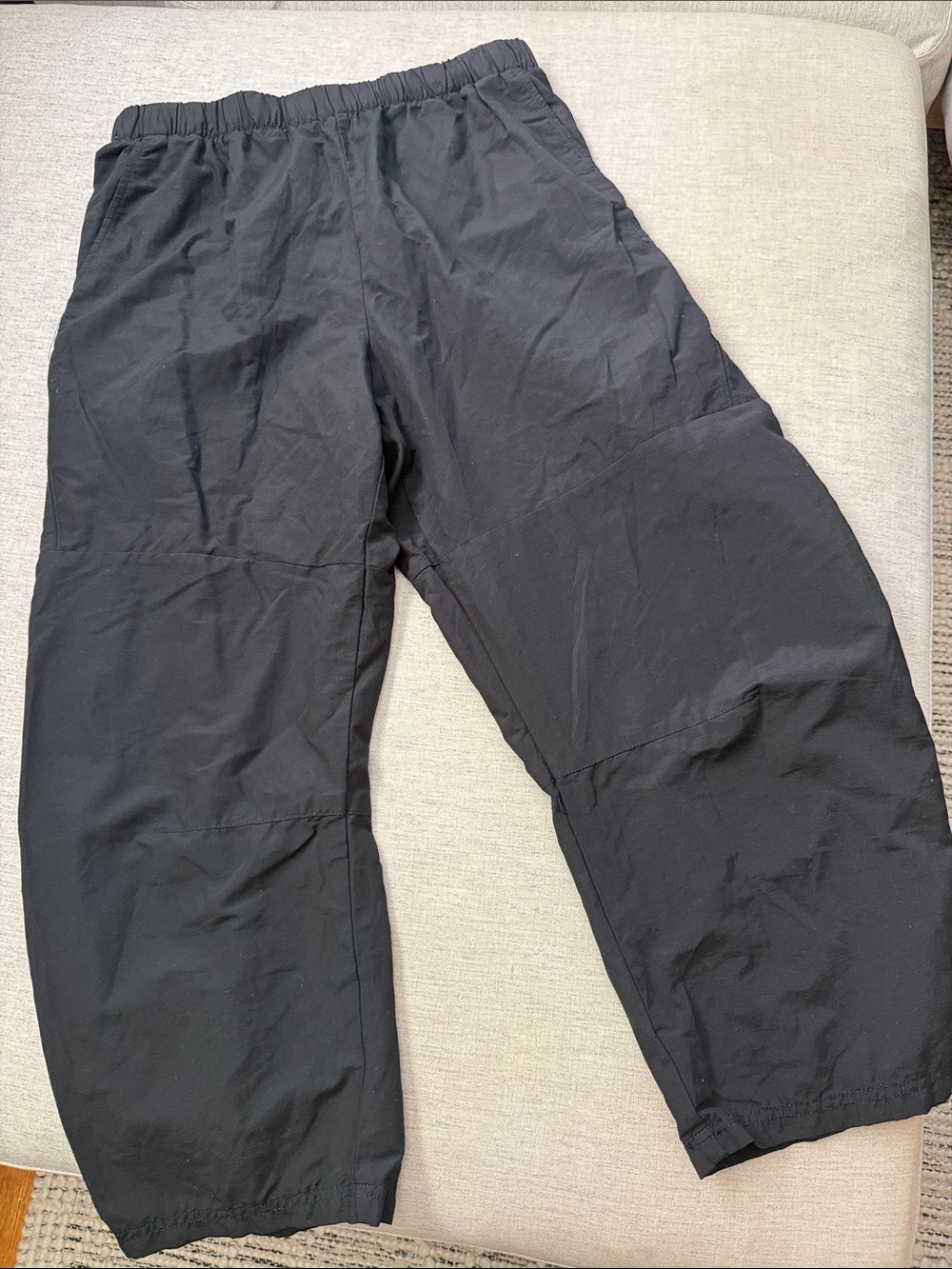 FP Movement by Free People Black Baggy barrel Elastic-Waist Track Joggers